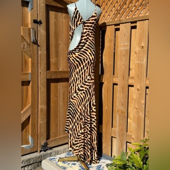 🆕 RAT & BOA 🧿 NWOT Jovanna Cowl Neck Jersey Dress, Cut Out Back Detail - Sz S - Picture 7 of 15